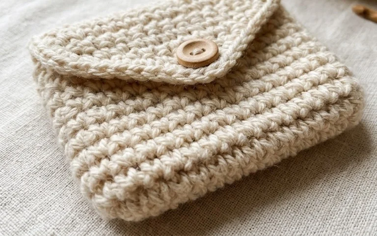 Crochet mini pouch tutorial